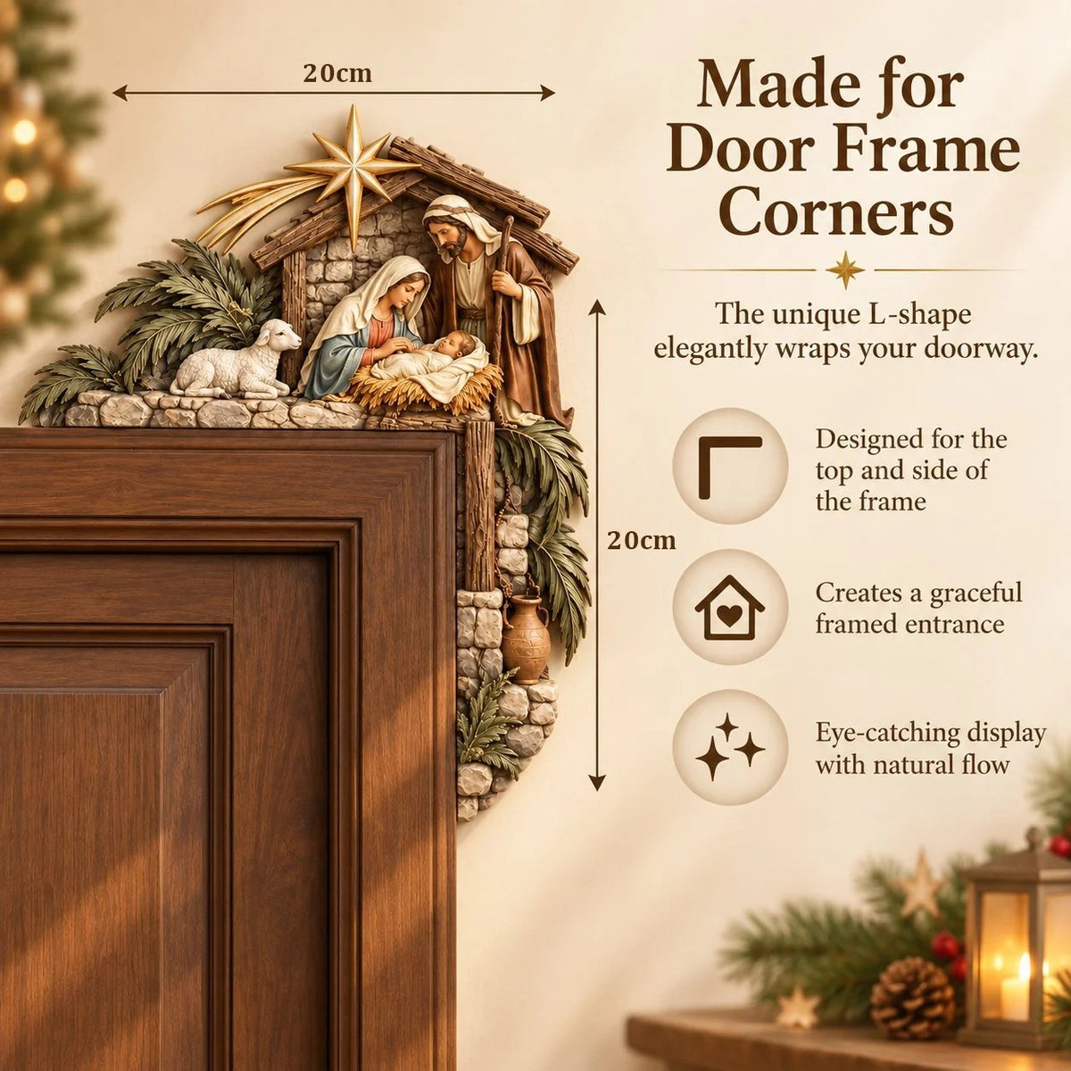 ๐ Christmas Nativity Door Frame Corner Decor โ A Meaningful Holiday Accent โจ