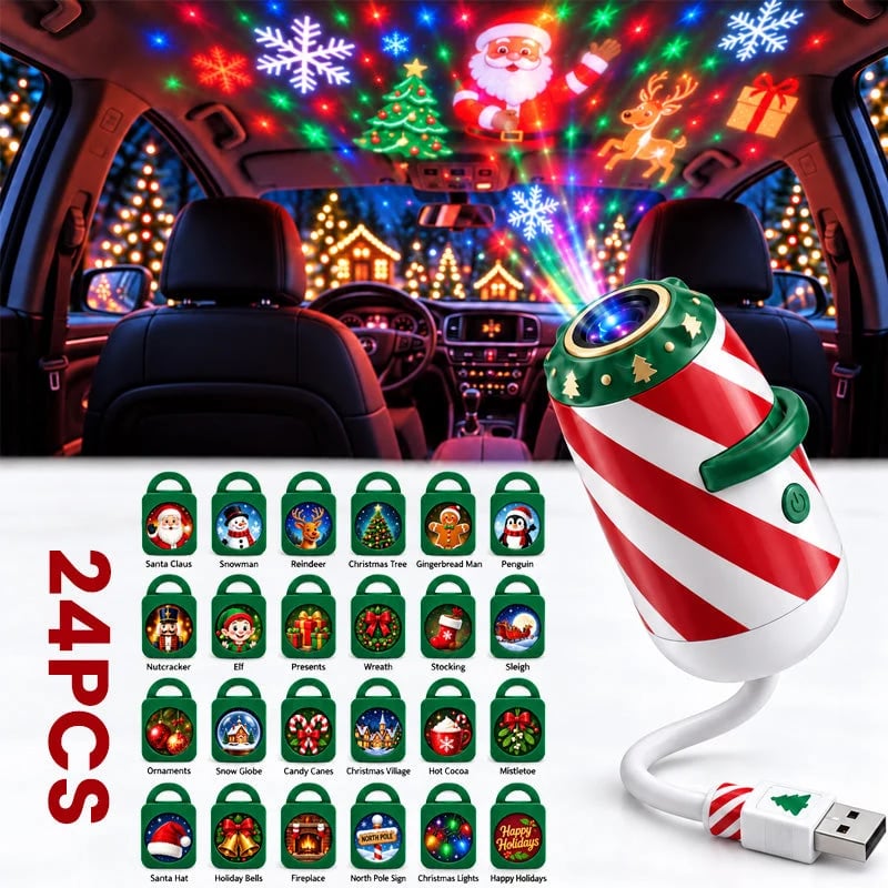 ๐
๐ ๐ Merry Ride Christmas Car Projector Light โ 5D Festive Projection Effect๏ผ๏ผ๏ผ