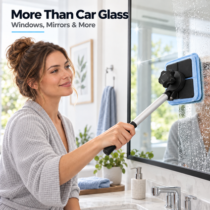 Dual Magnetic Car Windshield Cleaner | Streak-Free Auto Glass Cleaning Kit