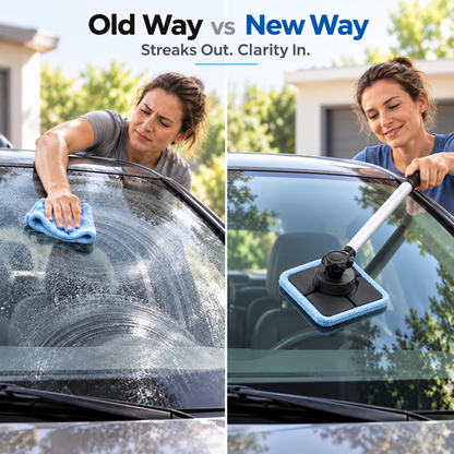 Dual Magnetic Car Windshield Cleaner | Streak-Free Auto Glass Cleaning Kit