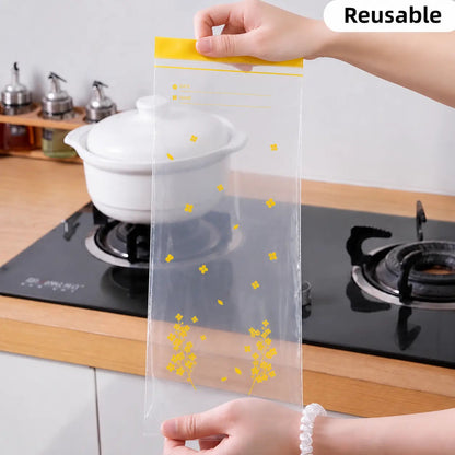 🥬 25% OFF | 15PCS Thick Double-Seal Food Storage Bags – Reusable Produce Pouches