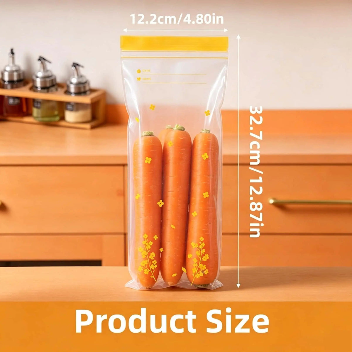 🥬 25% OFF | 15PCS Thick Double-Seal Food Storage Bags – Reusable Produce Pouches