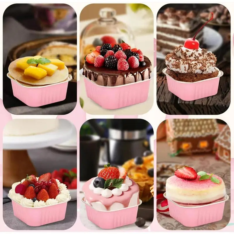 🧁 Mini Cake Pans with Lids – Bake, Pack & Share Easily