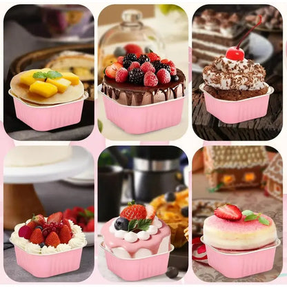 🧁 Mini Cake Pans with Lids – Bake, Pack & Share Easily