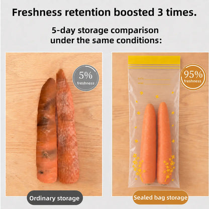 🥬 25% OFF | 15PCS Thick Double-Seal Food Storage Bags – Reusable Produce Pouches