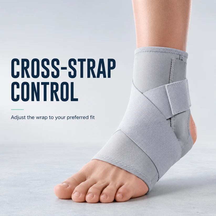 Adjustable Ankle Support Brace – Compression Sports Wrap for Basketball, Running & Training