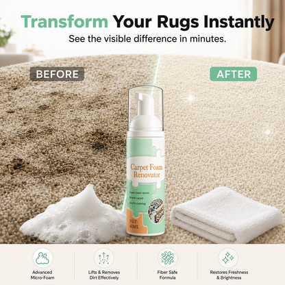 🔥 LAST DAY: Buy 1 Get 1 FREE | Waterless Carpet Foam Stain Remover + Towel