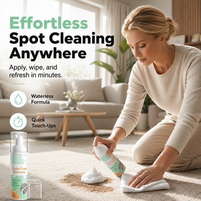 🔥 LAST DAY: Buy 1 Get 1 FREE | Waterless Carpet Foam Stain Remover + Towel