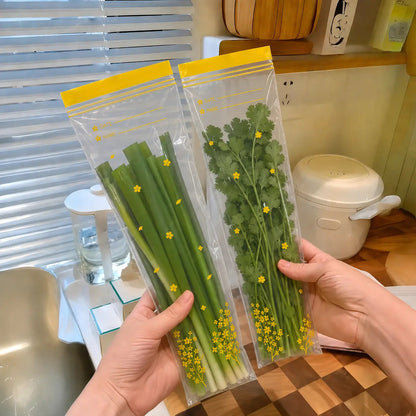 🥬 25% OFF | 15PCS Thick Double-Seal Food Storage Bags – Reusable Produce Pouches