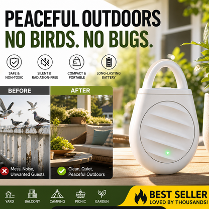 🐦No more trouble from birds, beasts and locusts！Portable Ultrasonic Bird Repellent Keychain