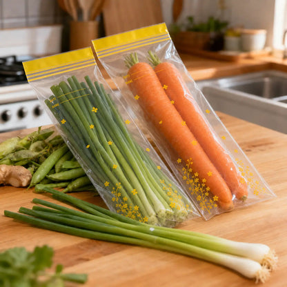 🥬 25% OFF | 15PCS Thick Double-Seal Food Storage Bags – Reusable Produce Pouches